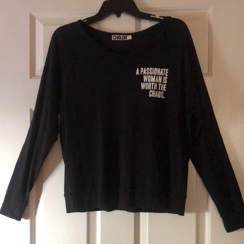 “CHASER” WOMEN’S BLACK SHIRT SIZE L